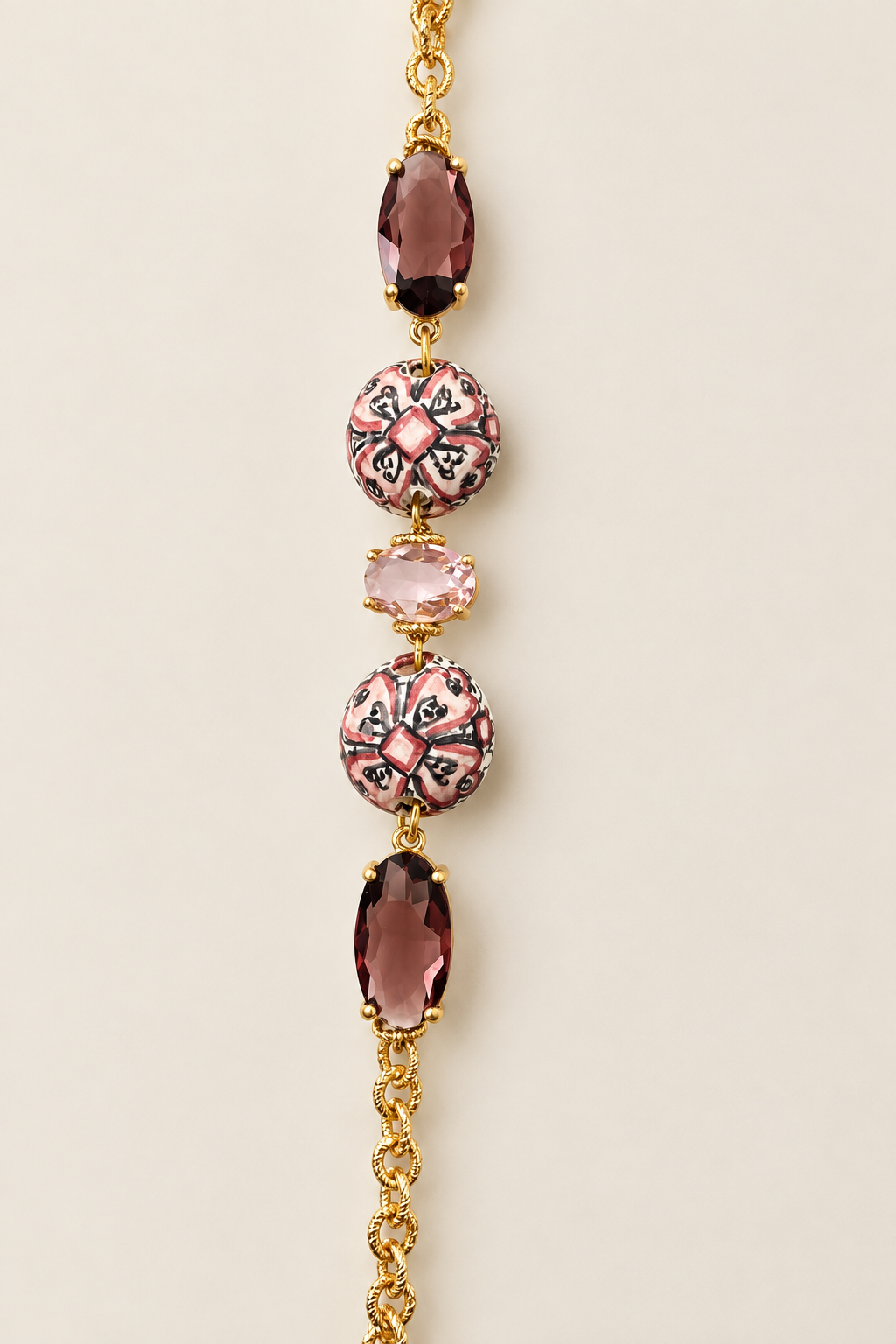 Bracciale ceramica e cristalli