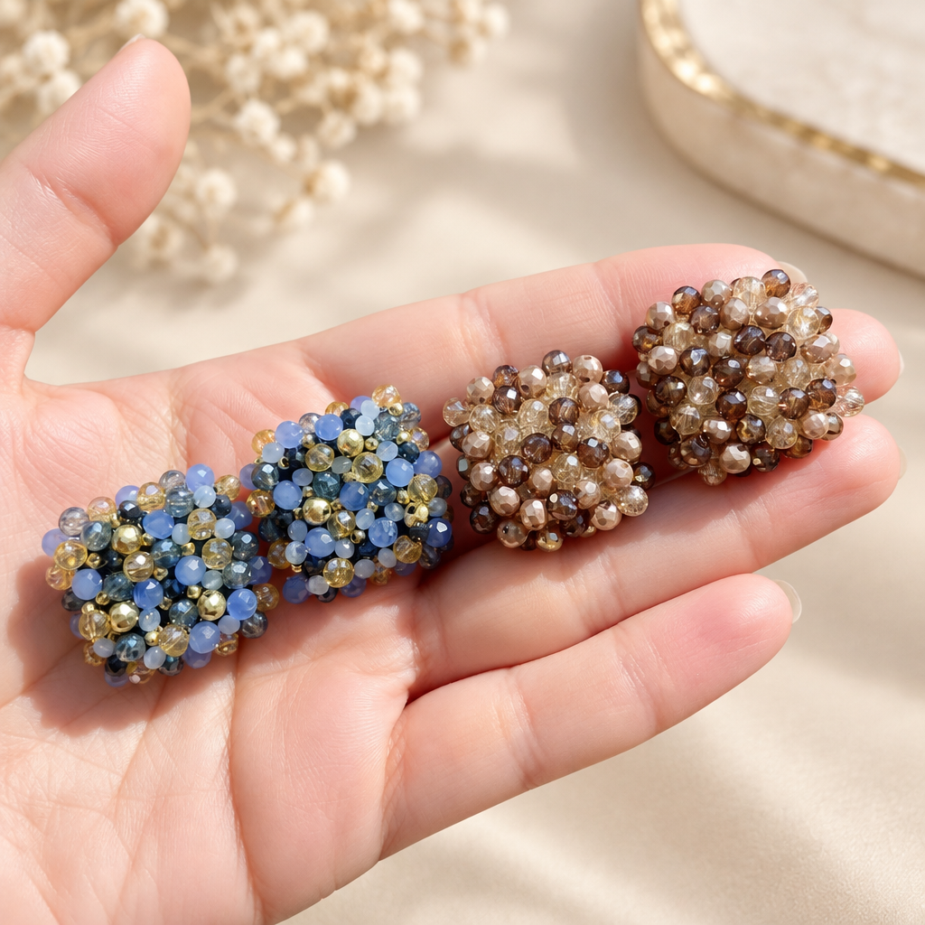 Boucles d'oreilles Dea avec cristaux et hématite : Blumarí