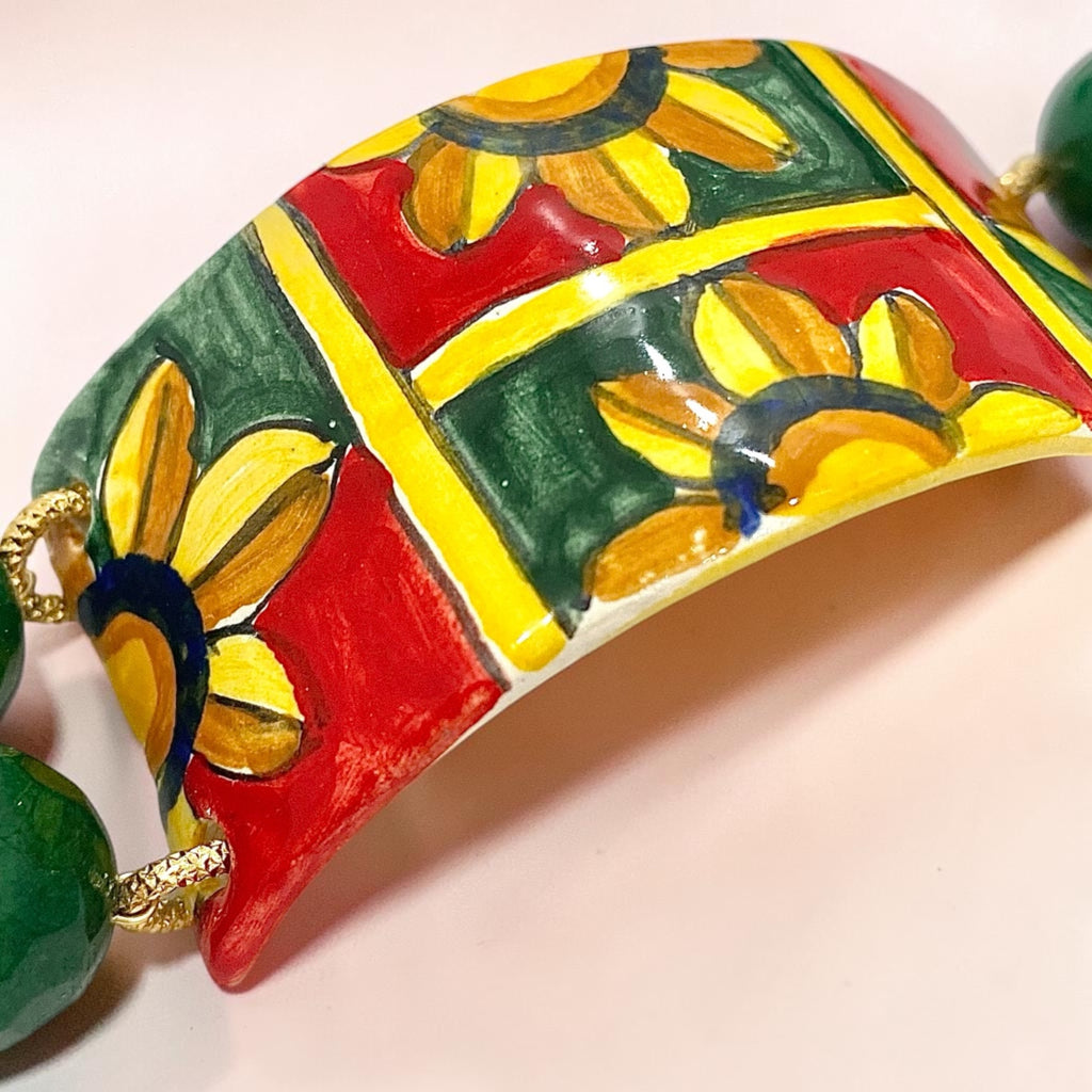 Bracciale rigido in ceramica di Caltagirone
