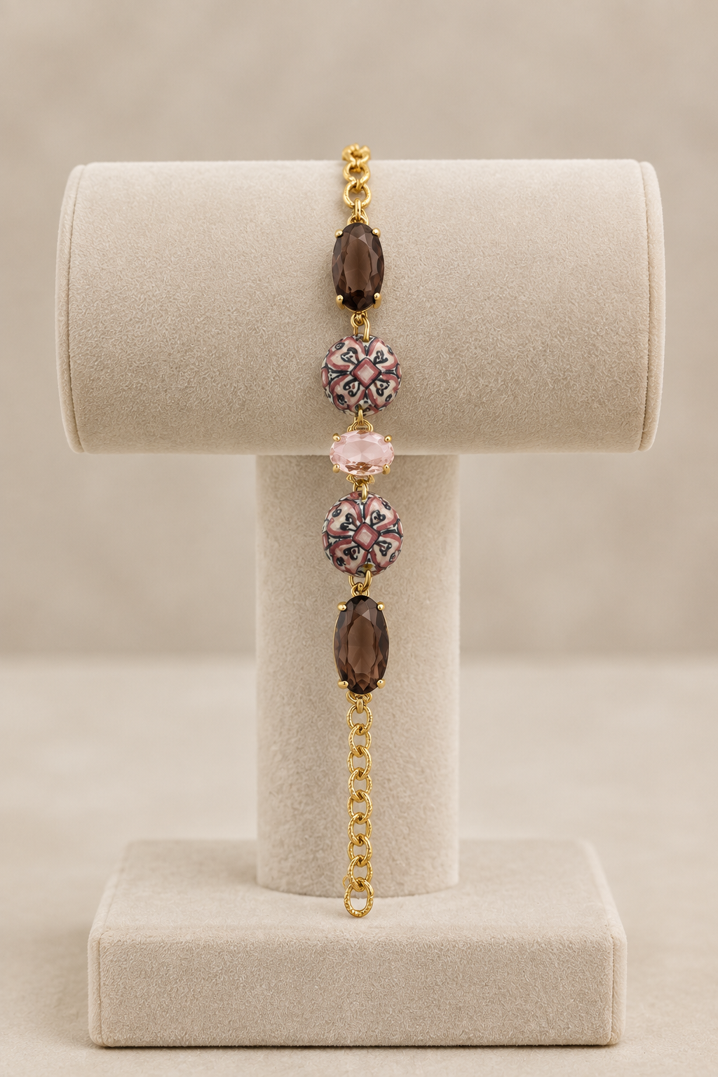 Bracelet céramique et cristaux