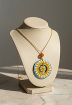 Collana doppio ciondolo in ceramica di Caltagirone
