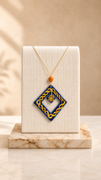 Collier à double pendentif en céramique de Caltagirone