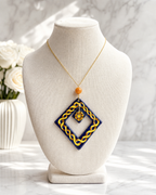 Collier à double pendentif en céramique de Caltagirone