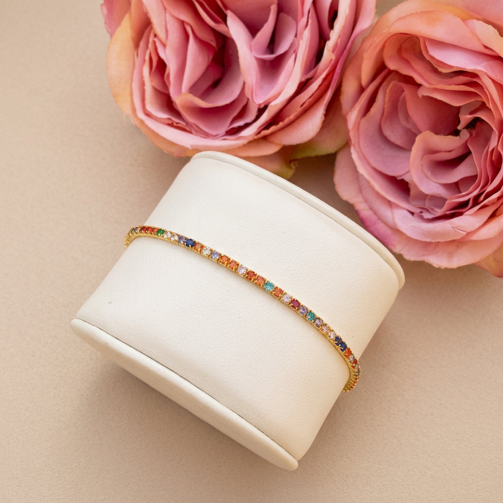 Bracciale tennis multicolor