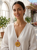 Collana doppio ciondolo in ceramica di Caltagirone