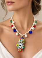 Collier de perles de rivière et Tête de Maure