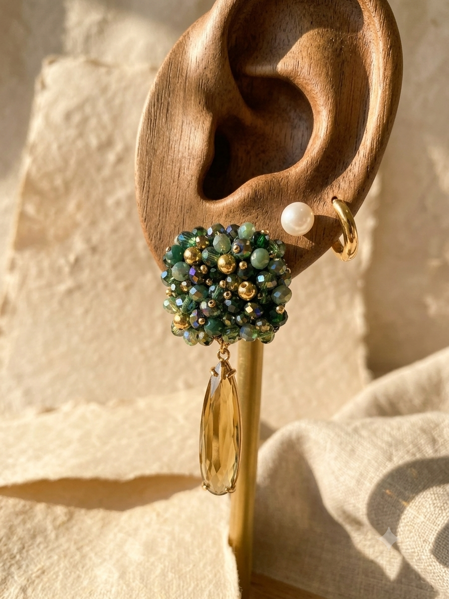 Boucles d'oreilles modèle Dea avec goutte