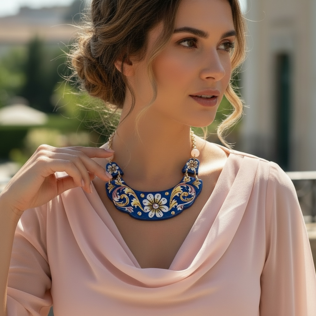 Collana in ceramica di Caltagirone