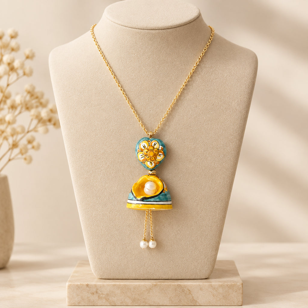Caltagirone ceramic pendant: Favignana-“I Fimmini”