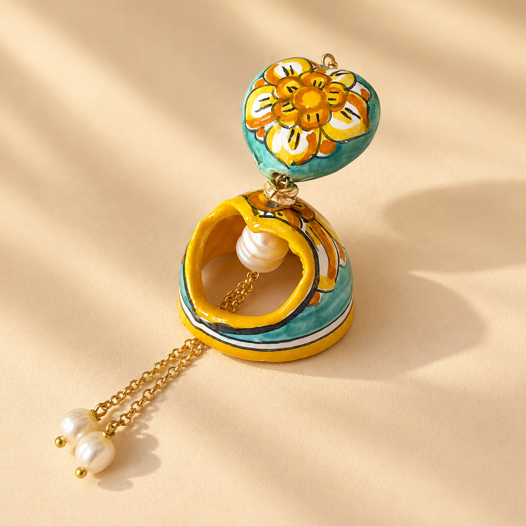 Caltagirone ceramic pendant: Favignana-“I Fimmini”