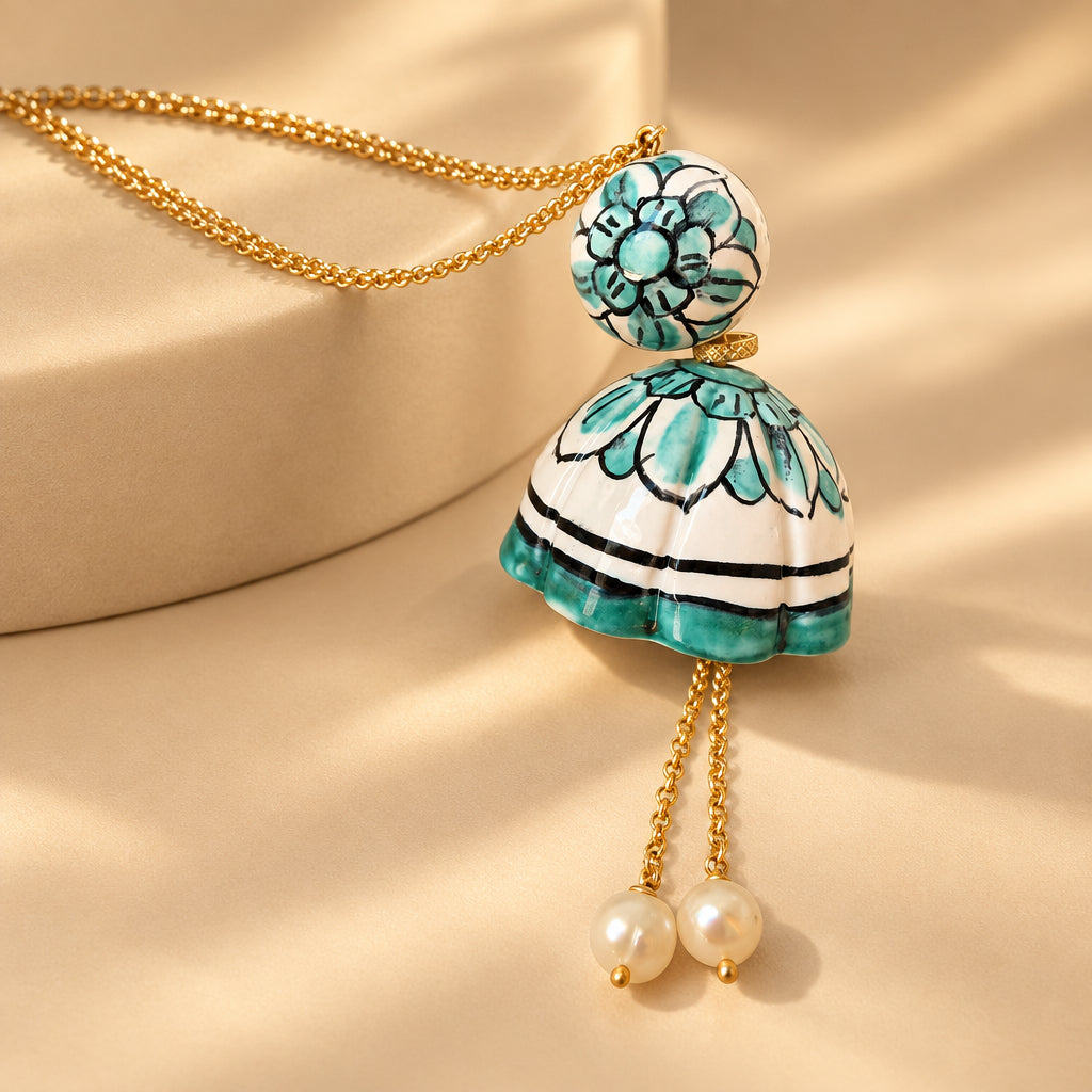 Pendentif en céramique de Caltagirone : Panarea - « I Fimmini »