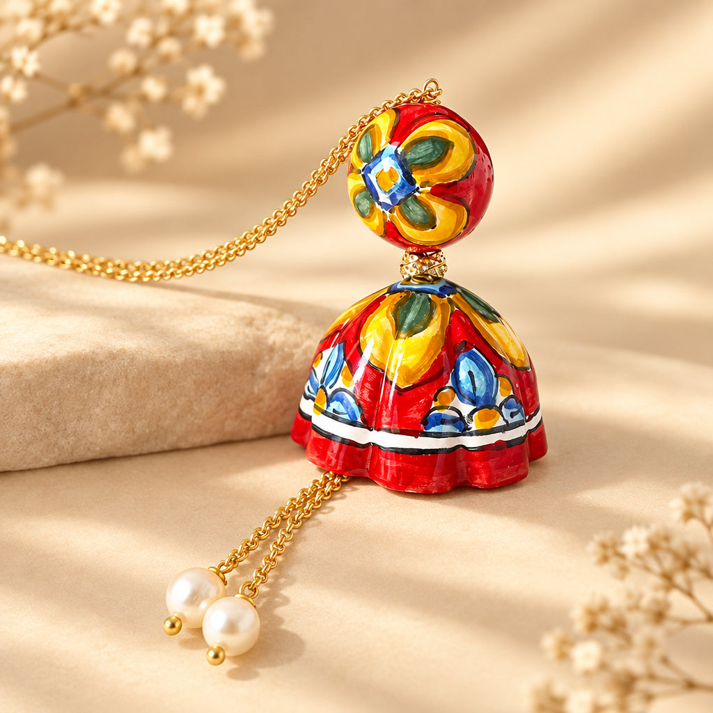 Pendentif en céramique de Caltagirone : Ispica - « I Fimmini »