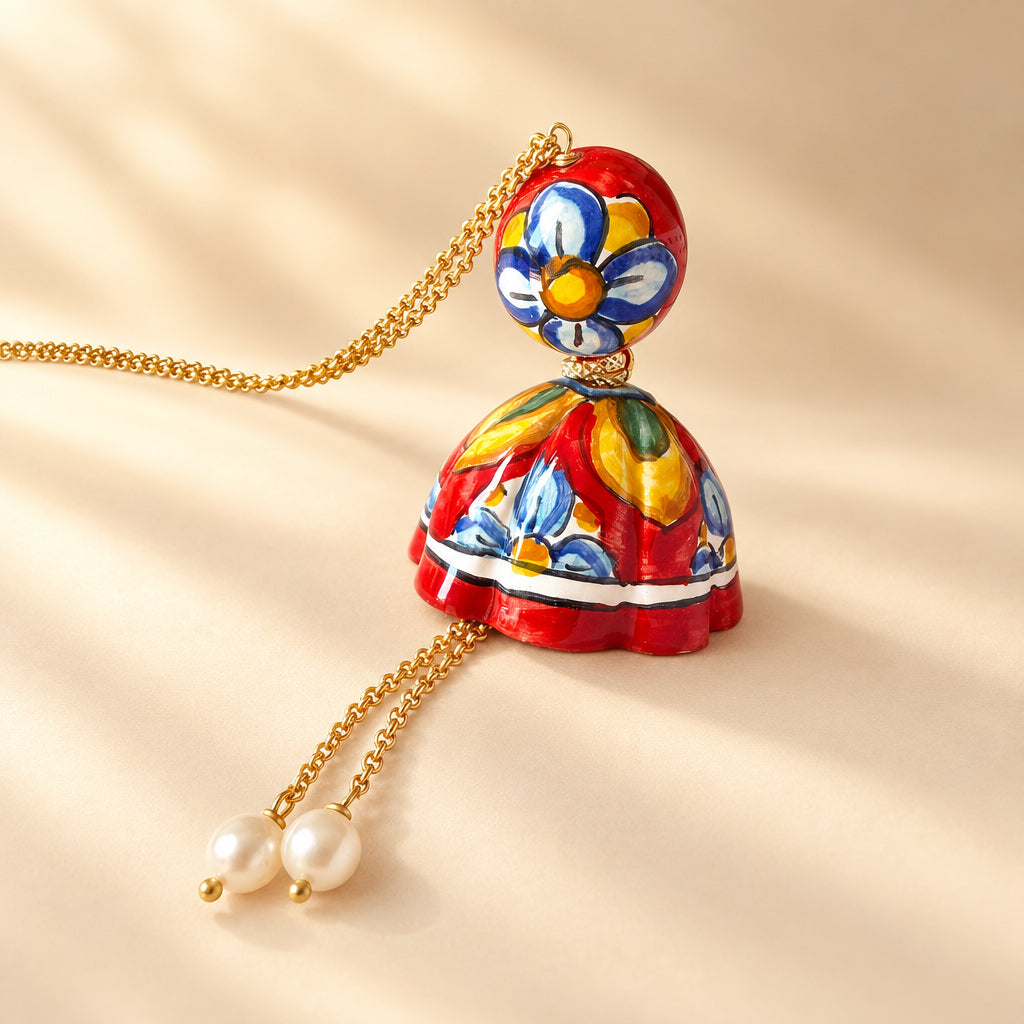 Caltagirone ceramic pendant: Ispica- “I Fimmini”
