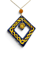 Collier à double pendentif en céramique de Caltagirone