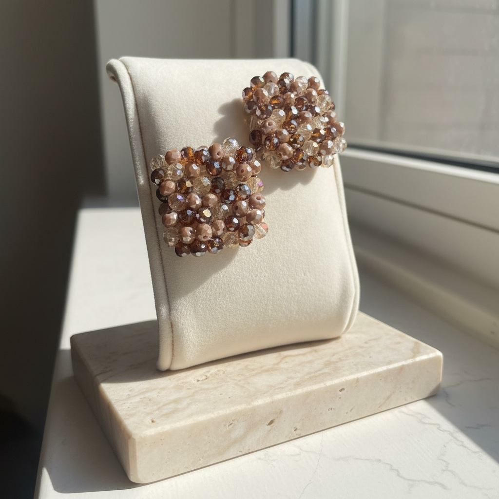Boucles d'oreilles cristaux Dea : Mocaccino