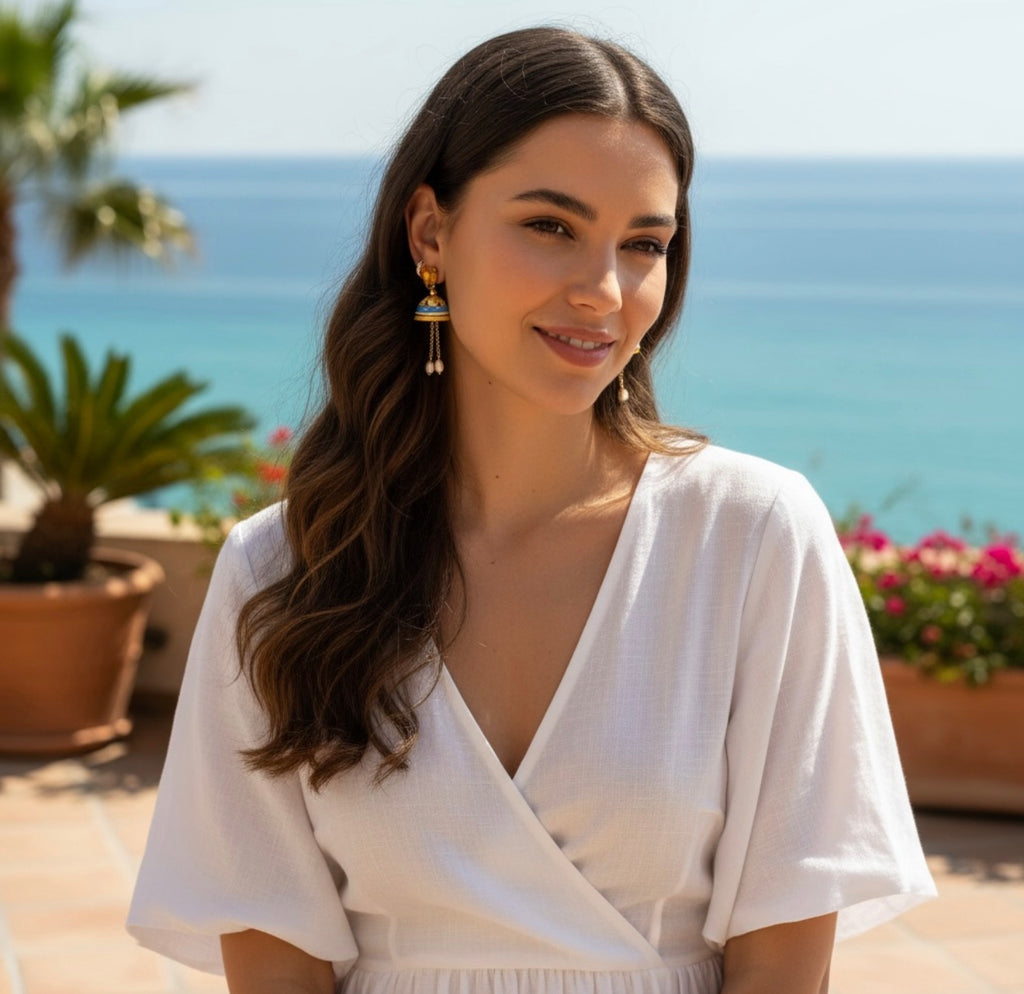 “I Fimmini” ceramic earrings: Noto