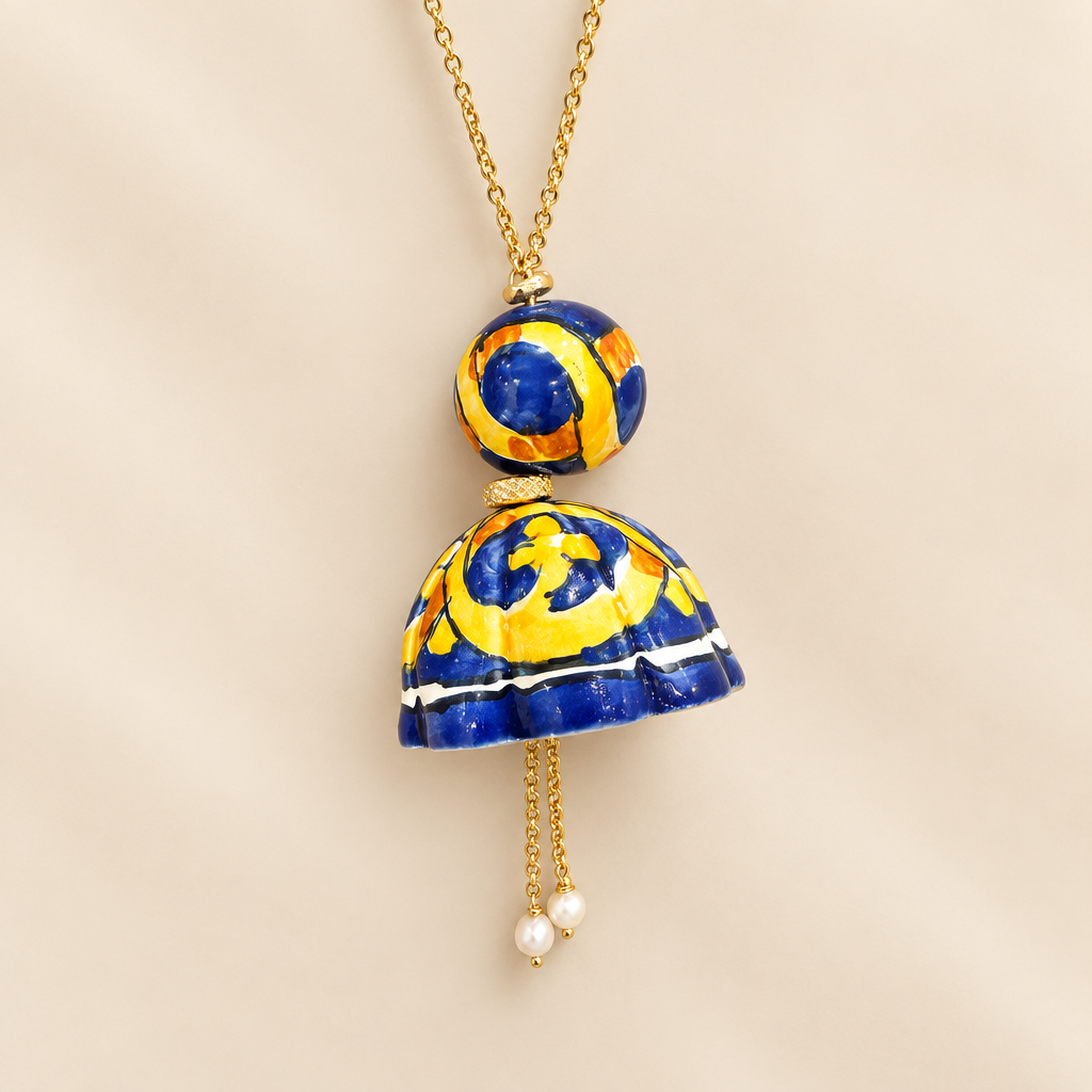 Caltagirone ceramic pendant: Caltagirone-“I Fimmini”