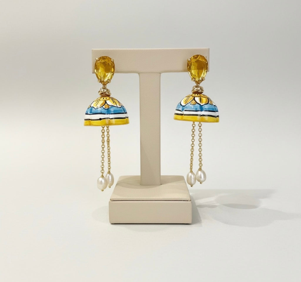 “I Fimmini” ceramic earrings: Noto