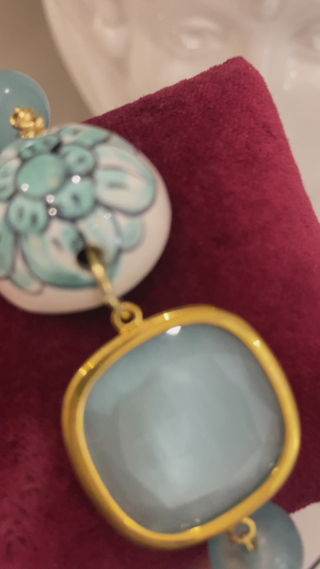 Bracciale con ceramica di Caltagirone e cristallo